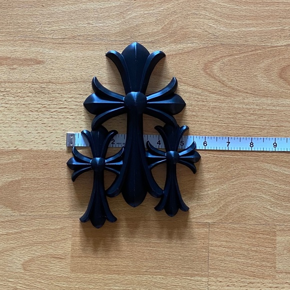 RARE Large 8” CH Black Triple Cross Decor - Picture 8 of 8